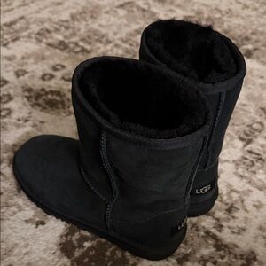 UGG Black Sheepskin Boots Size 6